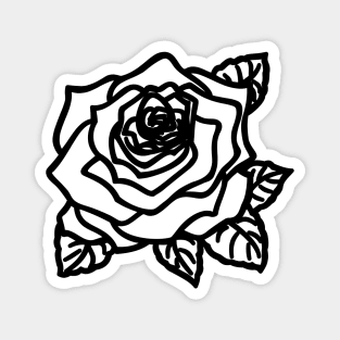 Midnight Bloom - Black Rose Blossom Magnet