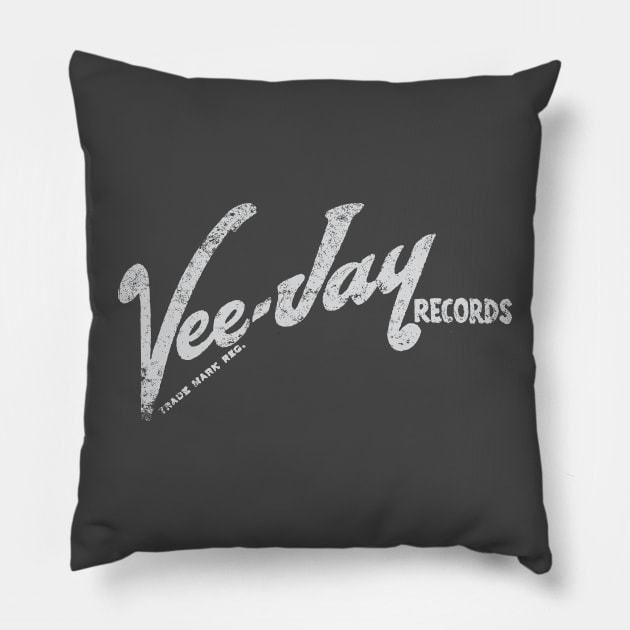 Vee-Jay Records Pillow by MindsparkCreative