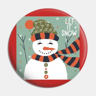 Christmas Snowman Cheers Pin