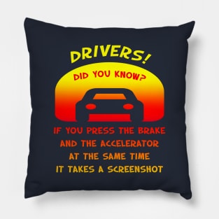 Drivers! Did you know? Pillow