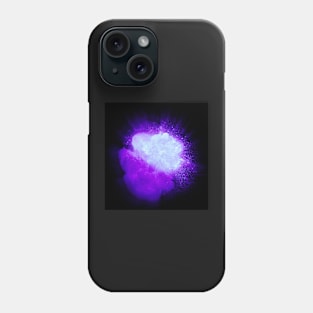 Realistic ultraviolet explosion with sparks and smoke Phone Case