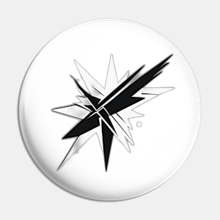 Shooting Star Monochromatic Shadow Silhouette Anime Style Collection No. 439 Pin