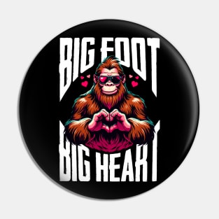 Sasquatch Big Foot  Big Heart Pin