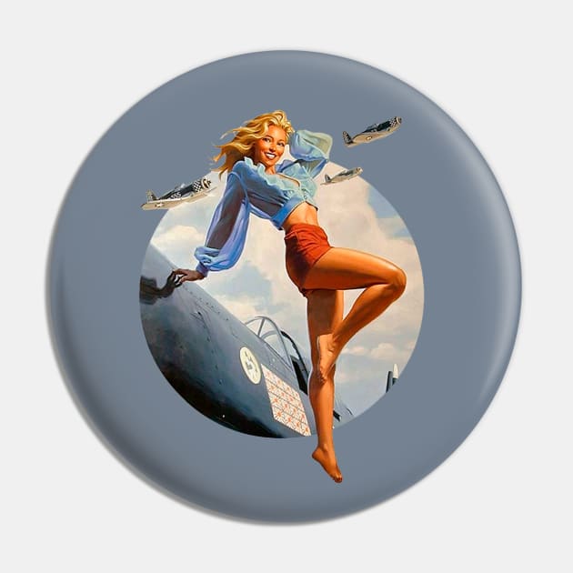 Pin-up blonde. Air force in WWII. 40's Pin by Jose Luiz Filho