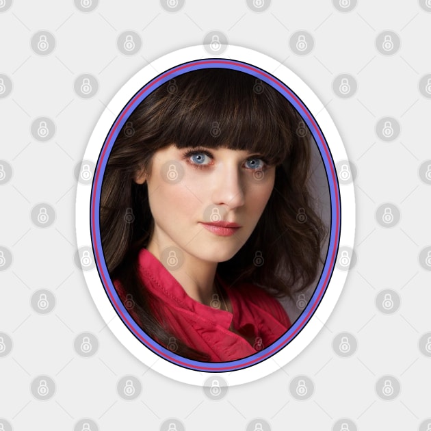 Zooey Deschanel: Quirky & Adorable Magnet by Noir-N-More