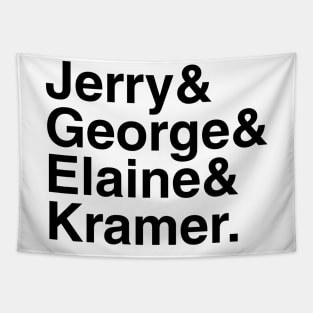 Seinfeld - Jerry & George & Elaine & Kramer. (Black) Tapestry