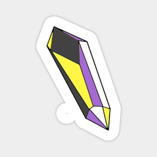 Crystal in Nonbinary Pride Magnet