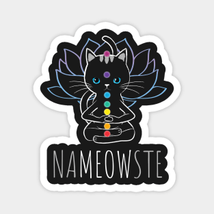 Nameowste Funny Spiritual Kitty Buddha Cat Magnet