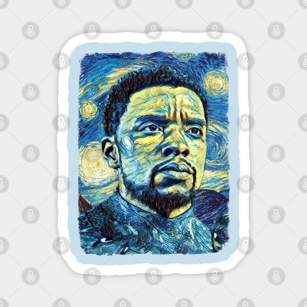 Chadwick boseman Van Gogh Style Magnet by todos