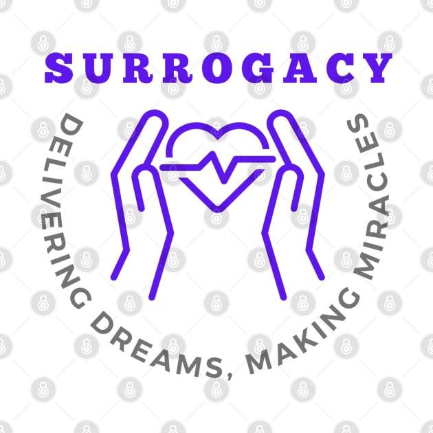 Surrogacy Delivering Dreams Making Miracles Surrogate Mother's Day Gift by Trend Spotter Design