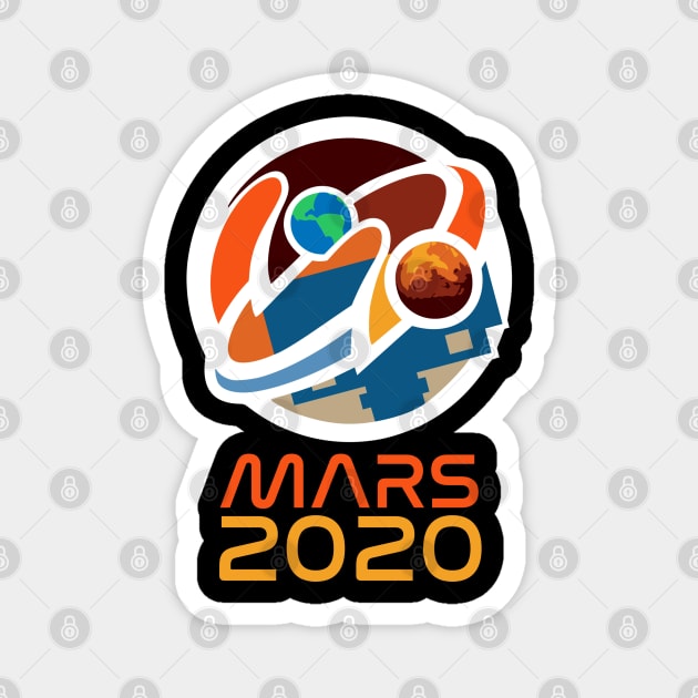 Mars 2020 Perseverance Mission Patch Magnet by applebubble