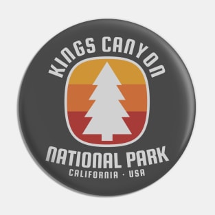 Kings Canyon National Park Retro Pin