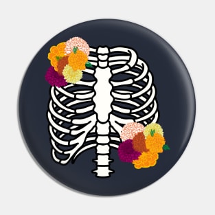 Day of the dead ribcage Pin