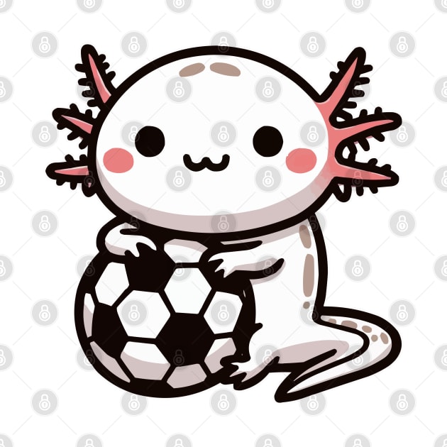 cute axolotl soccer by fikriamrullah