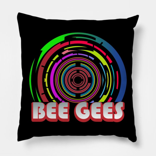 Minimalist Vinyl // Bee Gees Pillow by CreatenewARTees