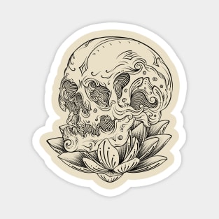 Skull Lotus Magnet