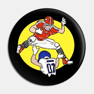 Rugby American Football Sport USA Gridiron Football Gift Pin