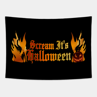 Srceam It's Halloween Tapestry
