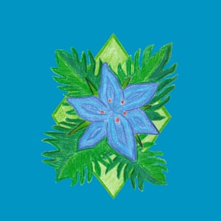 Angapo Emblem with Blue Background T-Shirt