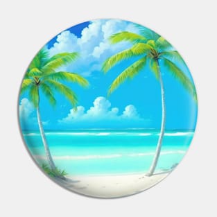 Paradise beach palm trees Pin