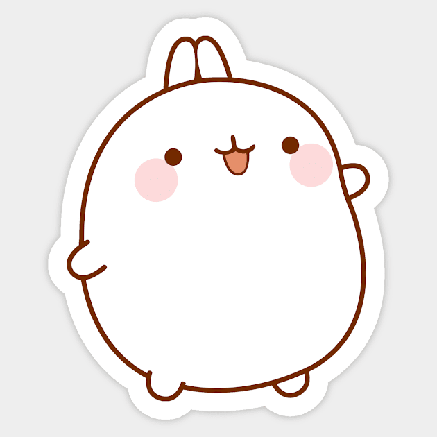 Molang Concerned Sticker - Sticker Mania