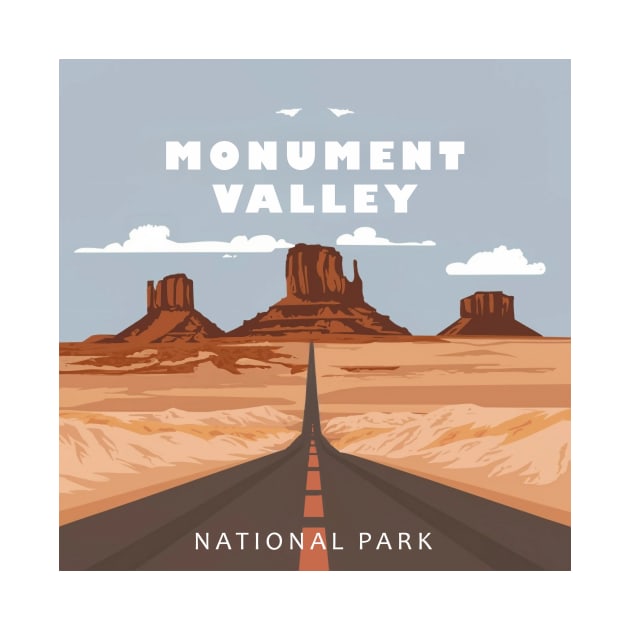 Monument Valley National Park Travel Sticker by GreenMary Design