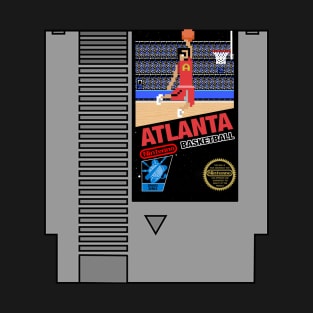 Atlanta Basketball 8 bit pixel art cartridge design T-Shirt