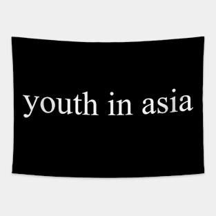 youth in asia, white Tapestry