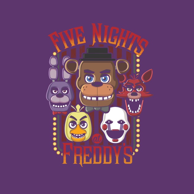 Five Nights At Freddy's Multi-Character Design by DeepFriedArt