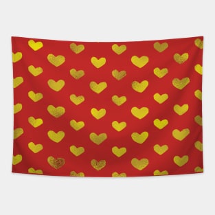 Little Golden Hearts Tapestry