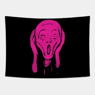 The Scream Edvard Munch The Scream Hearers Head Minimal Myoga Purple Tapestry