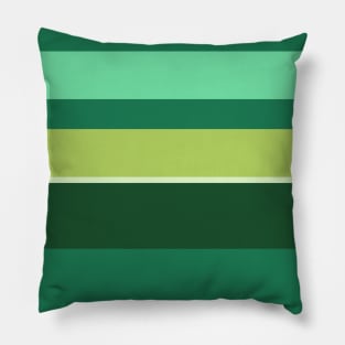 A limited mix of Salem, Seafoam Blue, Very Light Green, Cal Poly Pomona Green and June Bud stripes. Pillow