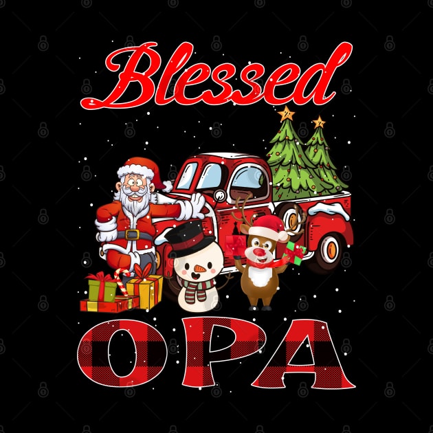 Blessed Opa Red Plaid Christmas by intelus