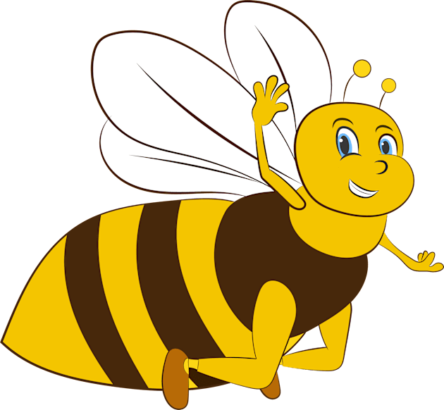 bee cartoon Kids T-Shirt by Applesix