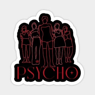 led style design of the red velvet group in the psycho era Magnet