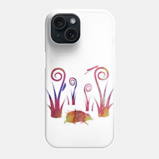 Hedgehog and insects Phone Case