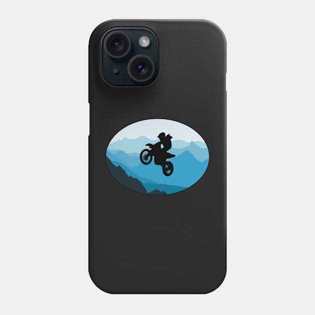 DIRT BIKE STICKERS, SHIRTS, PHONE CASES - MOUNTAIN DIRT BIKER Phone Case by KathyNoNoise