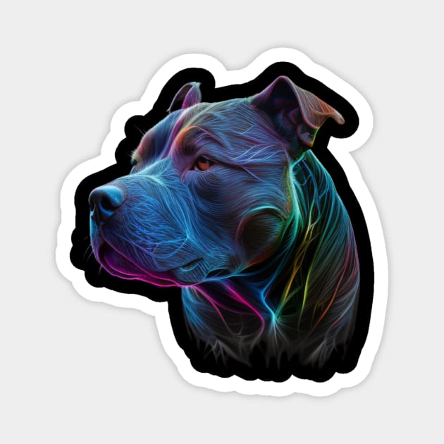 Blue Nose Pitbull Fierce: Bold and Brave Magnet by IamActiveDog