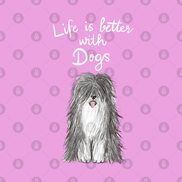 Life is better with Dogs by Davilyn Lynch Illustration