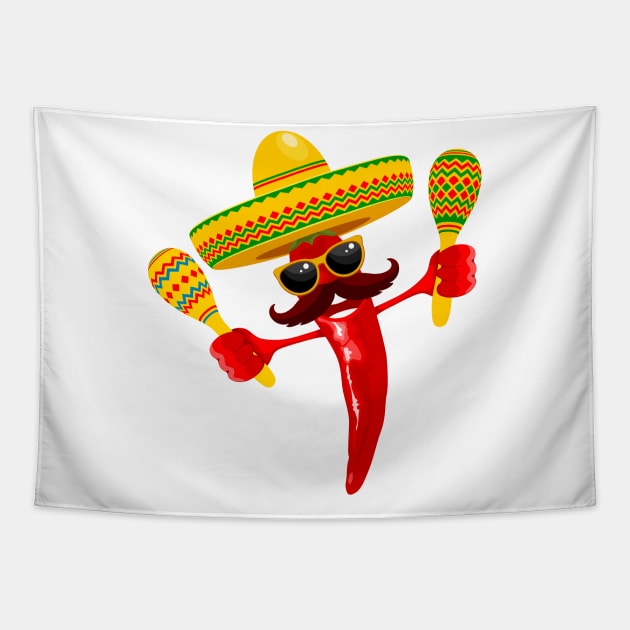 Cinco de Pepper Tapestry by Cringe-Designs