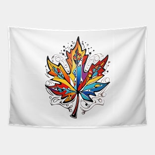 Funky Maple Leaf Tapestry