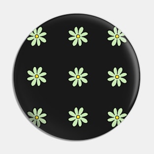 Green flower set Pin