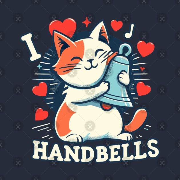 I Heart Handbells Cat by SubtleSplit