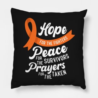 Hope, Peace and Prayers - Supporting Blood Cancer Pillow