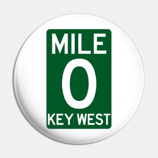 Mile 0 Key West Florida A1A Pin