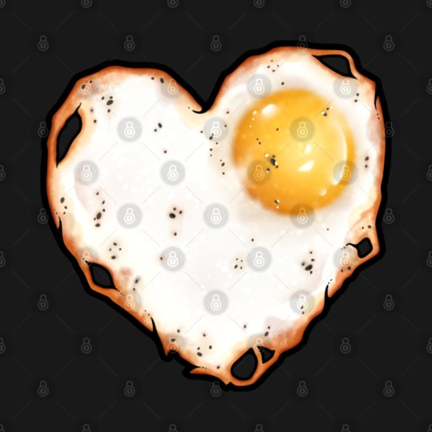 Fried Eggy Heart by Clocksy