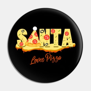 Santa Loves Pizza Pin