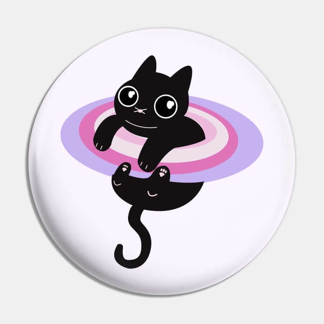 Caturn - Cute Space Cat Pin by ECMazur