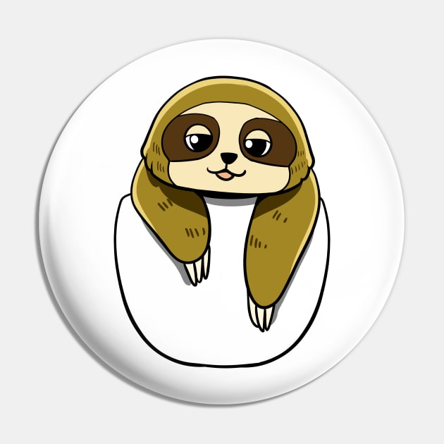 Sloth Pocket Pin by WildSloths