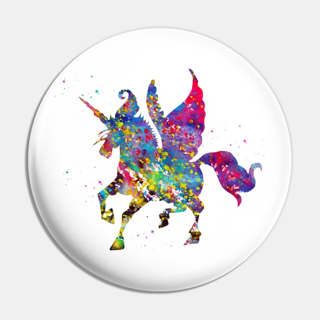 Winged Unicorn Pin by erzebeth